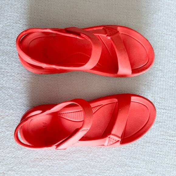 Teva Red Hurricane Drift Rubber Sandals - Men's 11 - Picture 1 of 5